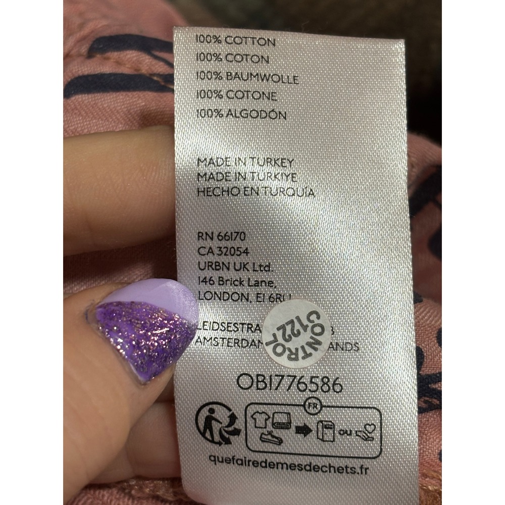 Free People We The Free Osaka Mid Rise Barrel Corduroy Pants Rose Smoke 27 NWT - Picture 7 of 9